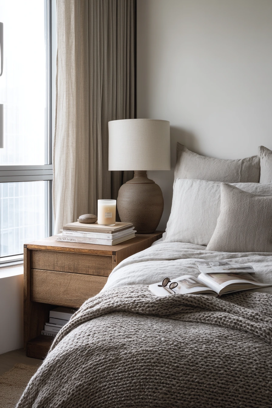 Neutral Bedding with Earthy Texture