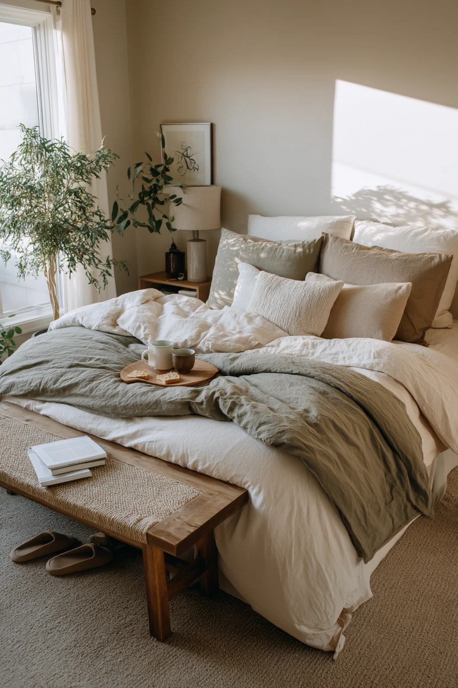 Layered Bedding for a Relaxed Weekend Reset