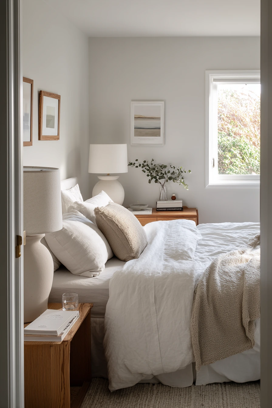 Calm White Bedding for a Busy Weeknight