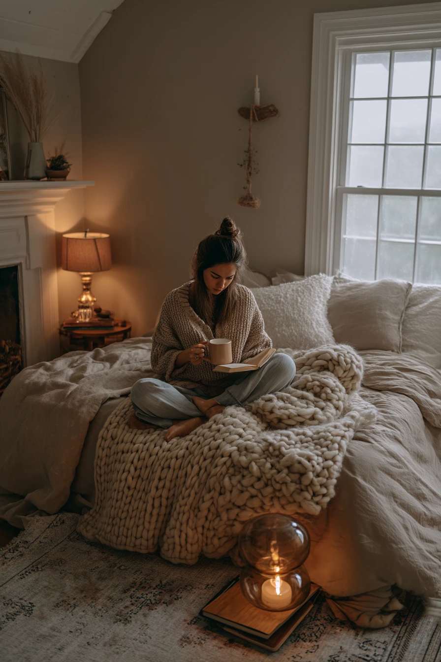 Beige Walls, Cozy Winter Layering