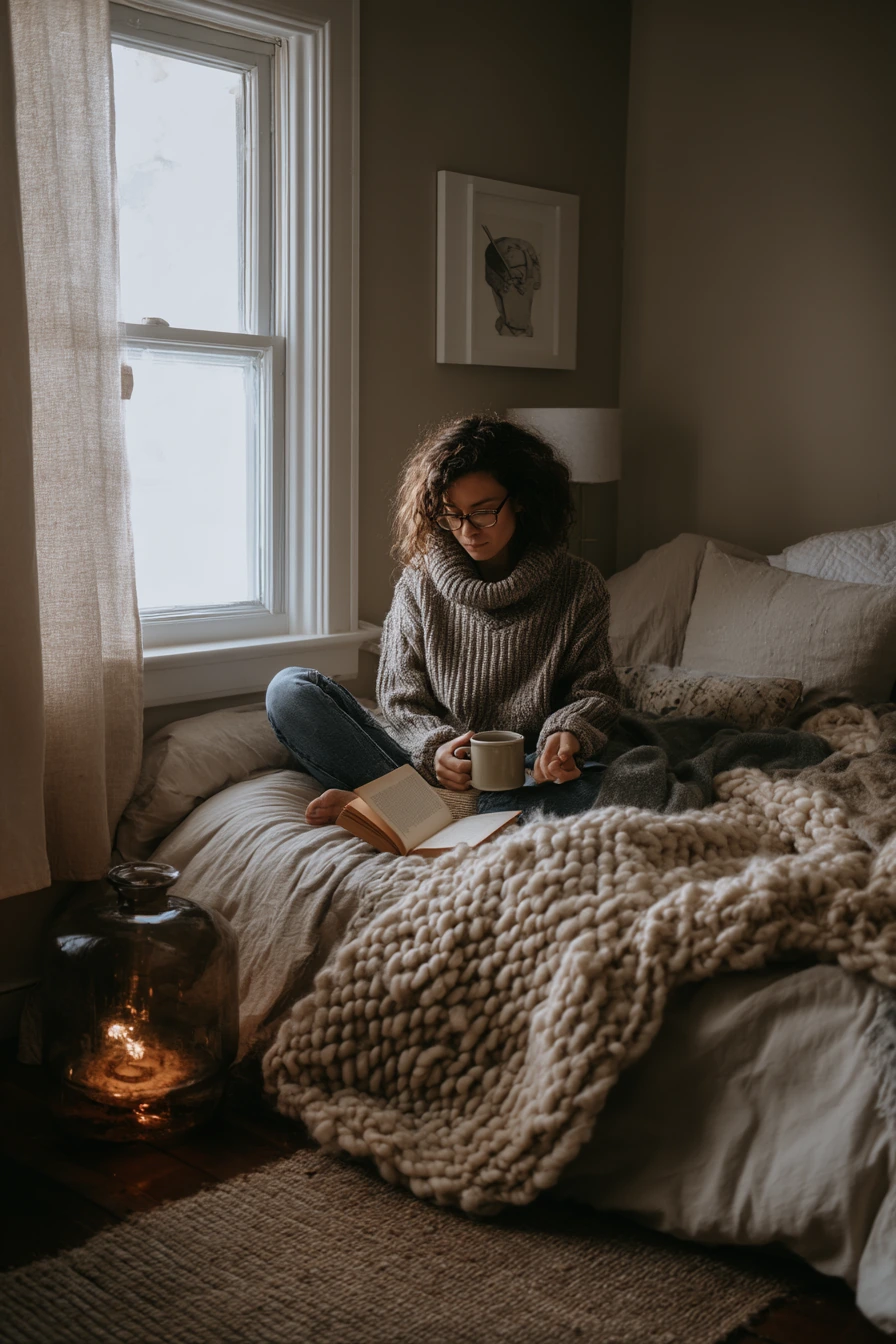 Beige Walls, Cozy Winter Layering