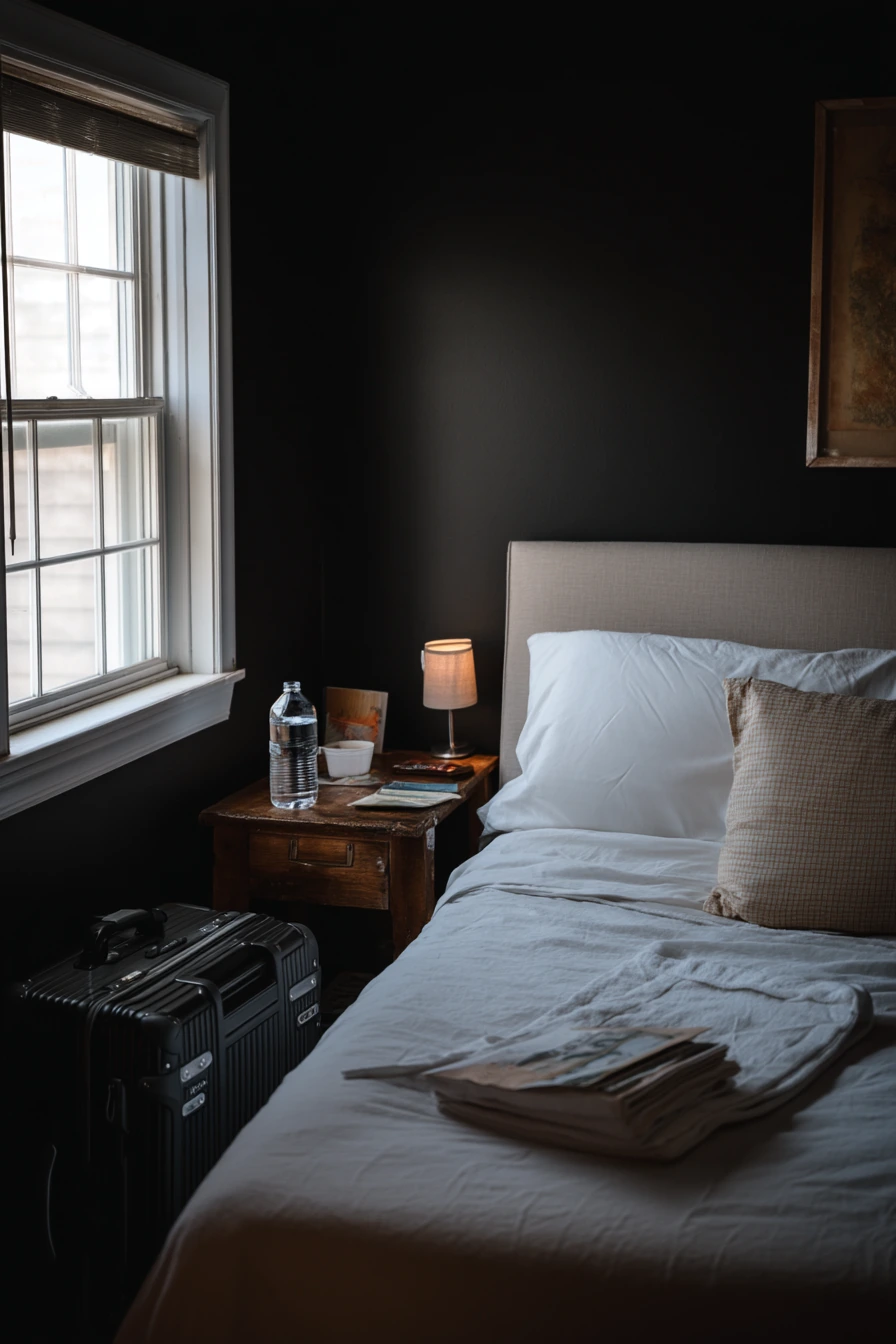 Guest Bedroom Black Wall Cocoon
