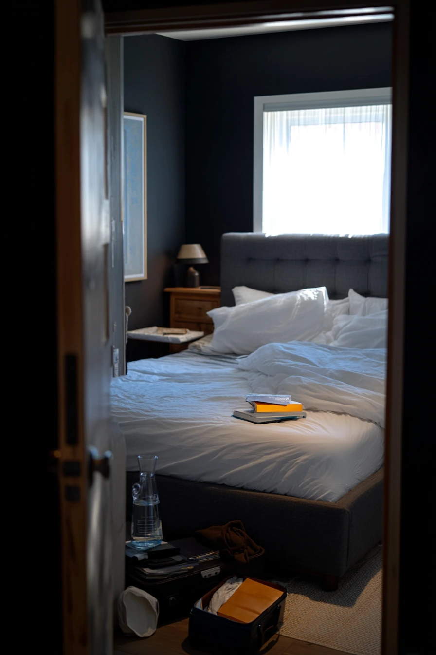 Guest Bedroom Black Wall Cocoon
