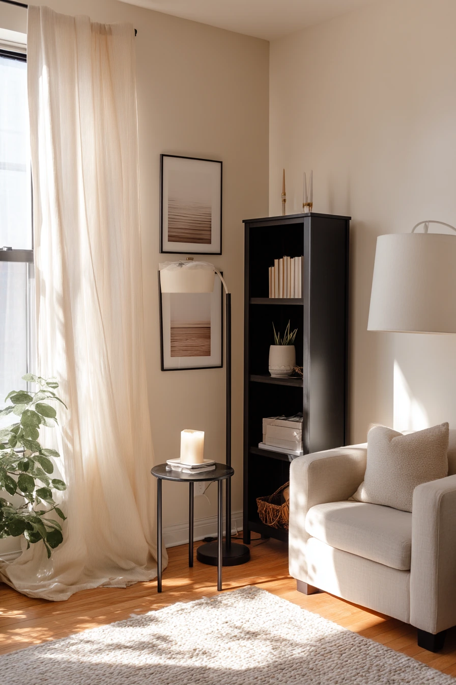 Renter-Friendly Living Room Fix, Before and After