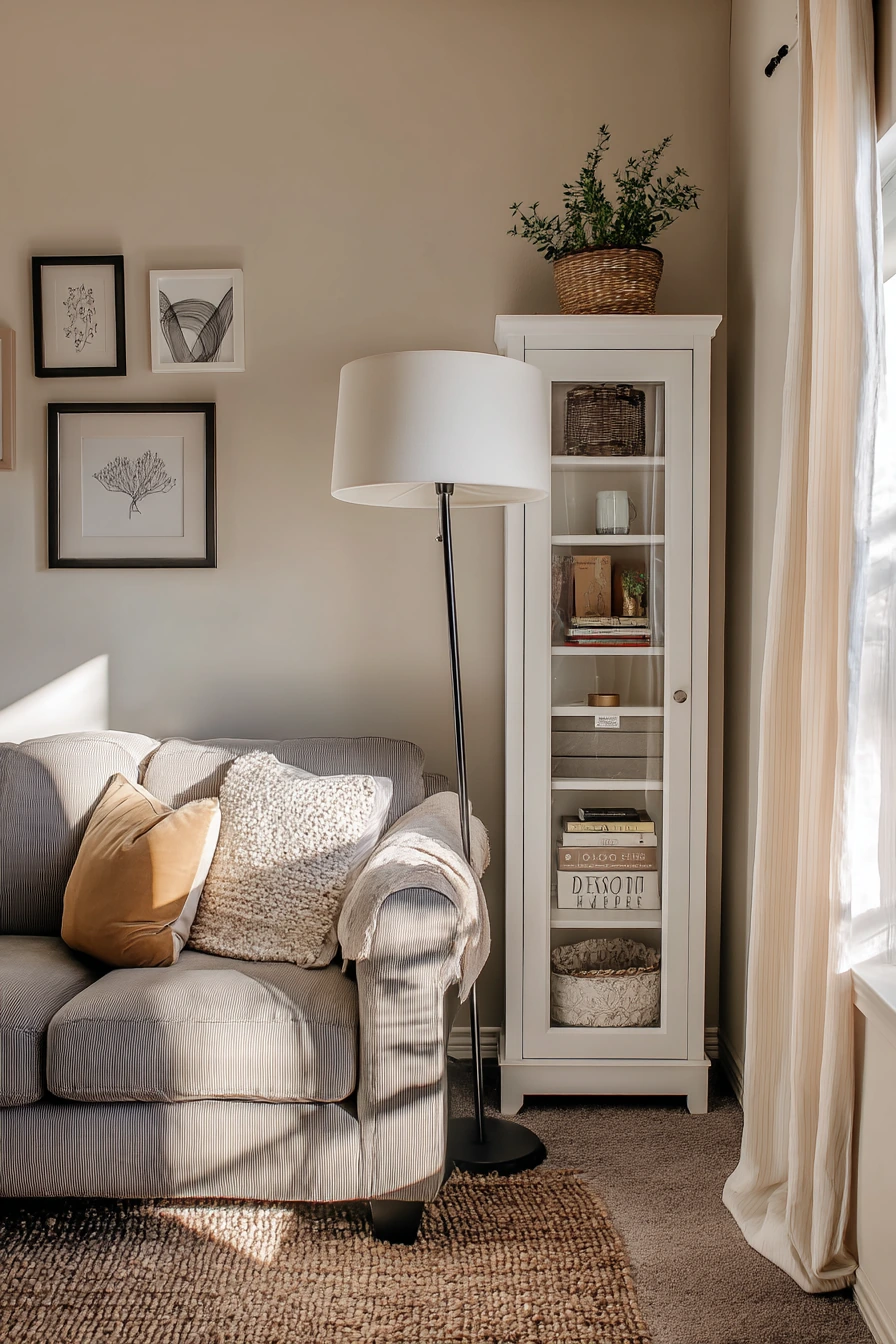 Renter-Friendly Living Room Fix, Before and After