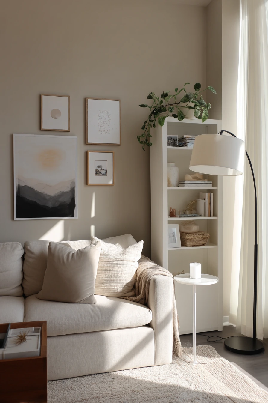 Renter-Friendly Living Room Fix, Before and After