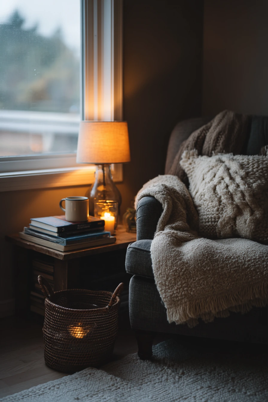 Cozy Winter Living Room Reset, Before and After