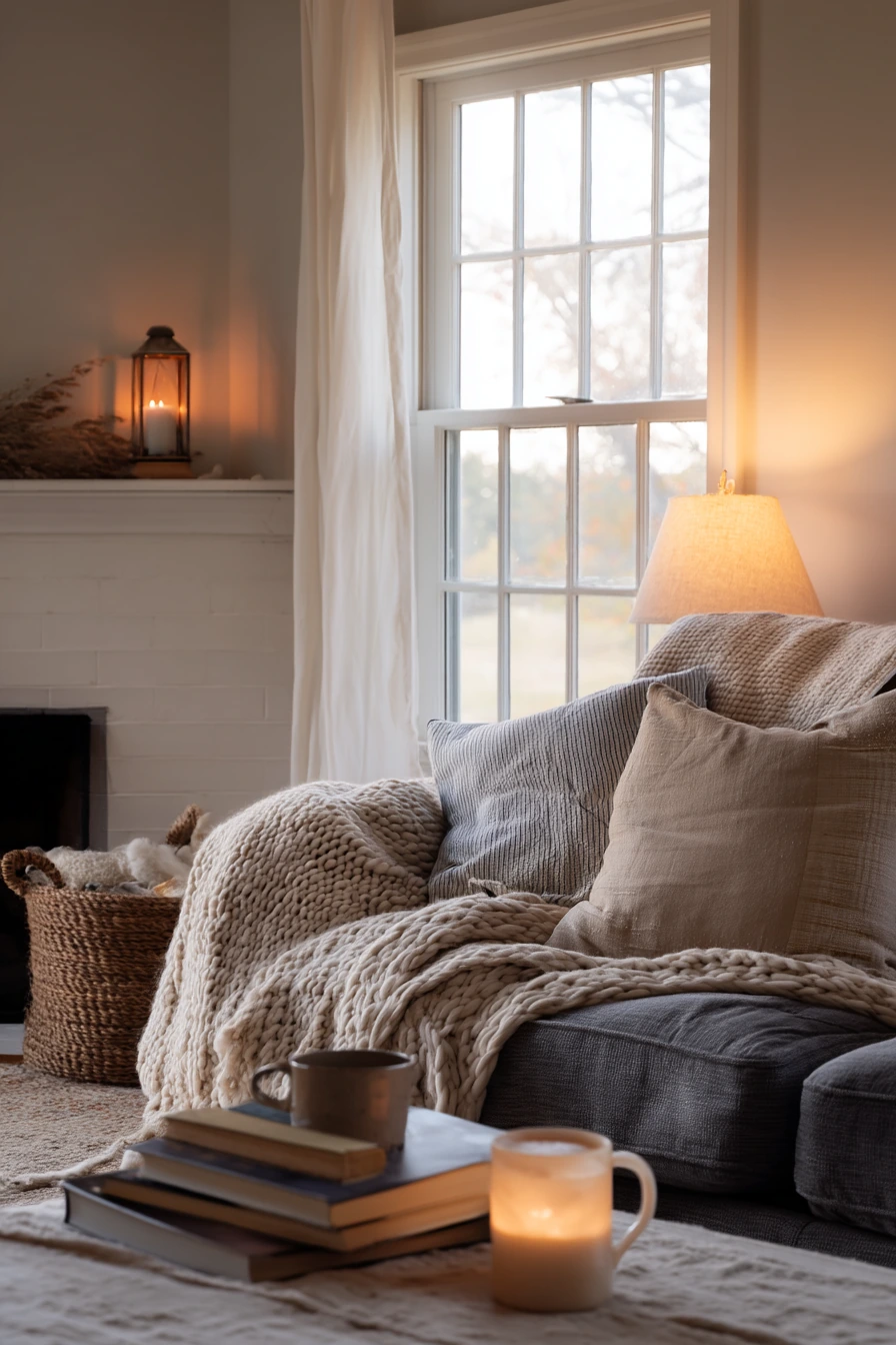 Cozy Winter Living Room Reset, Before and After