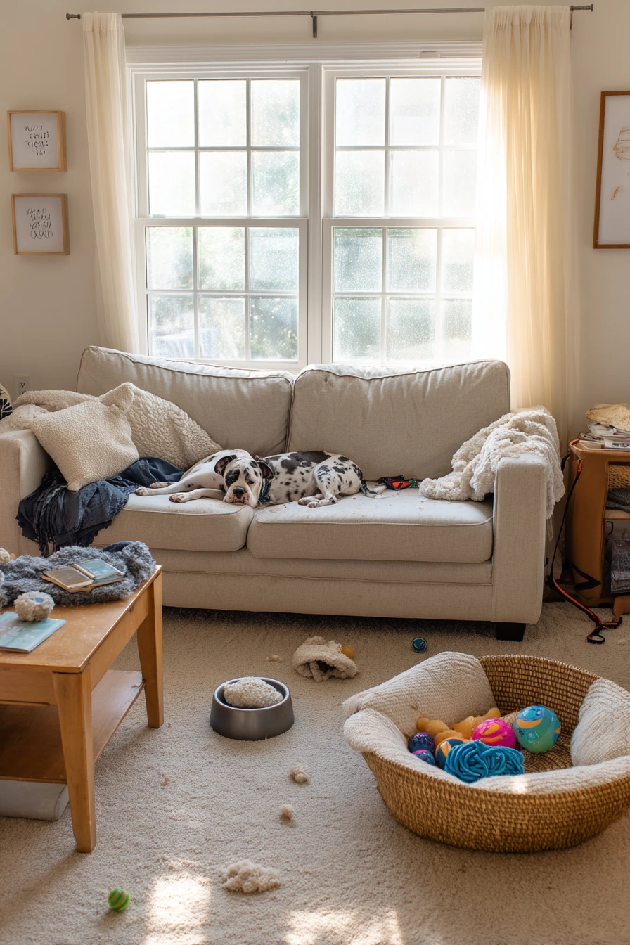 Pet-Friendly Living Room Upgrade, Before and After