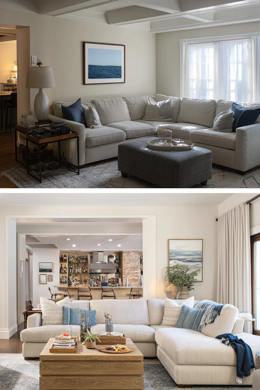 Better Layout for Entertaining, Before and After