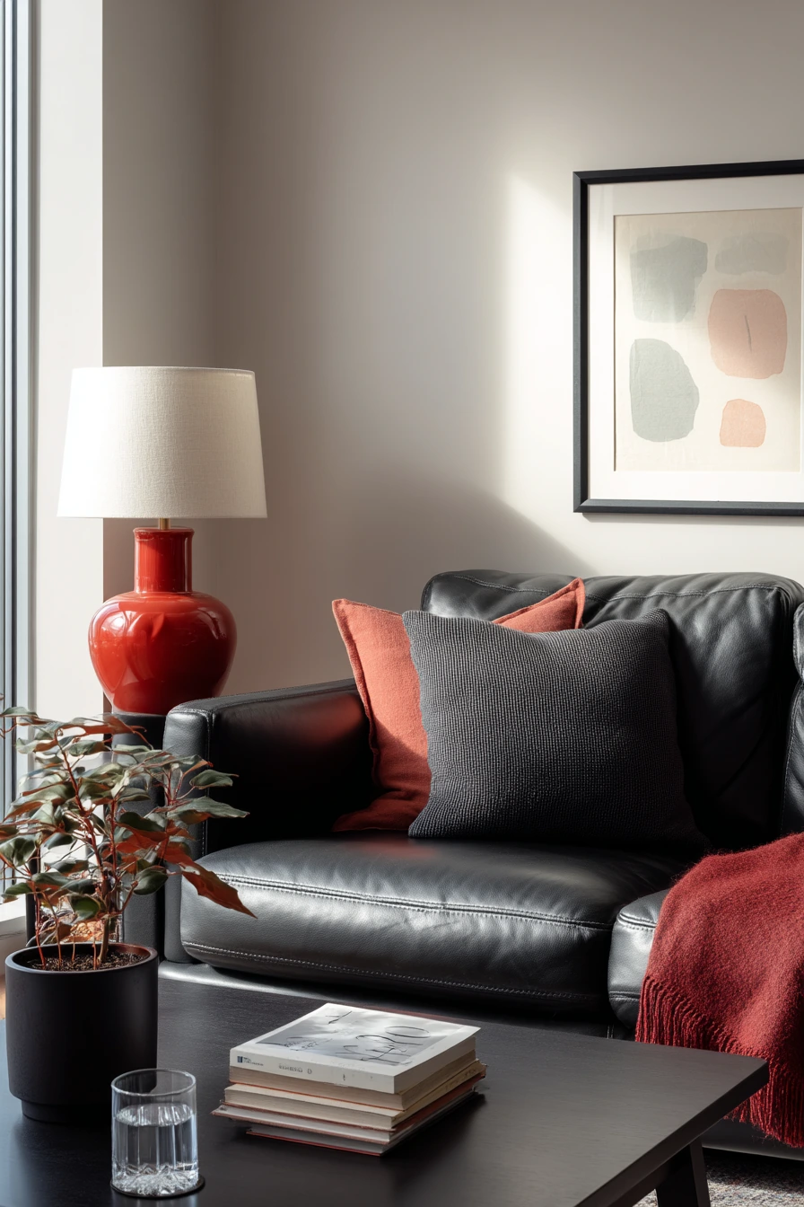 black and red living room ideas