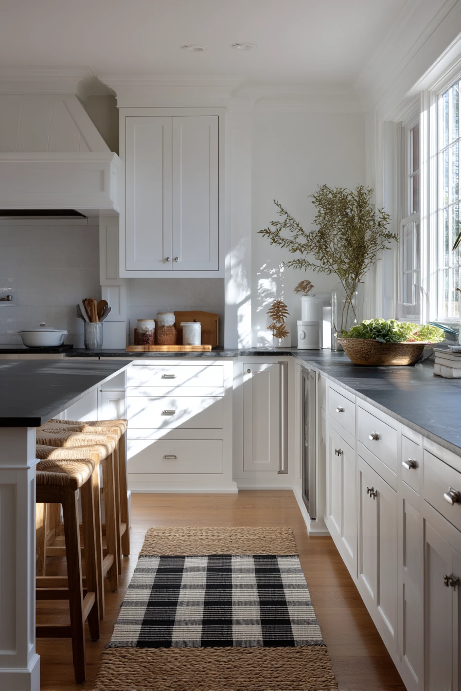 Classic Monochrome with Warm Wood