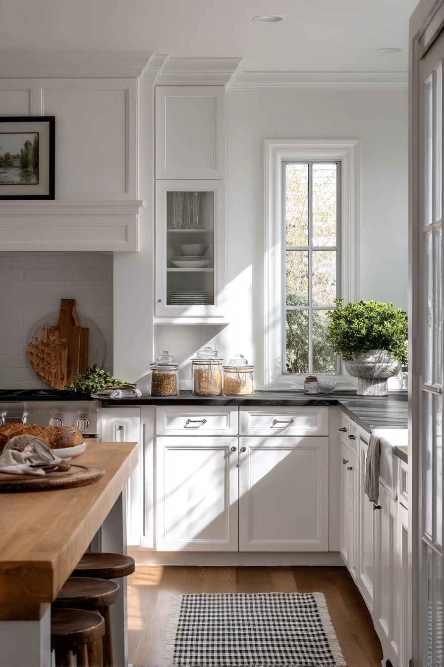 Classic Monochrome with Warm Wood