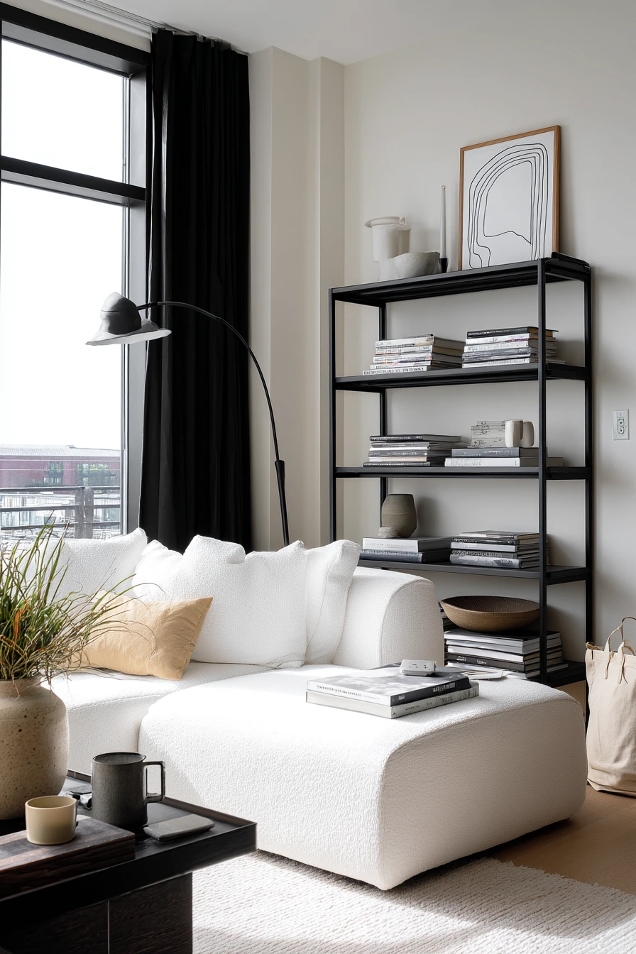 3. Renter-Friendly Monochrome Layering