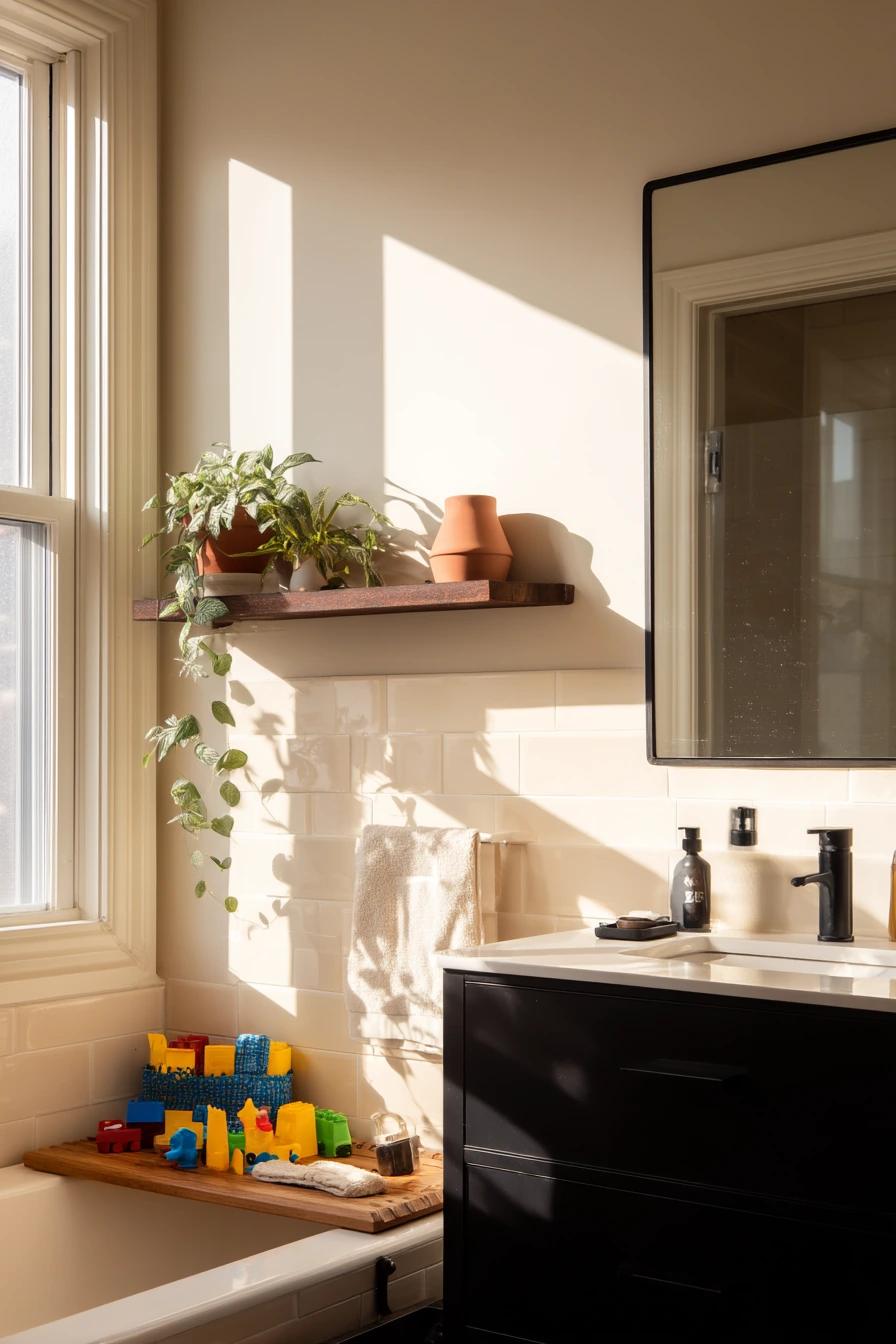 Weekend Reset in a Moody Family Bathroom