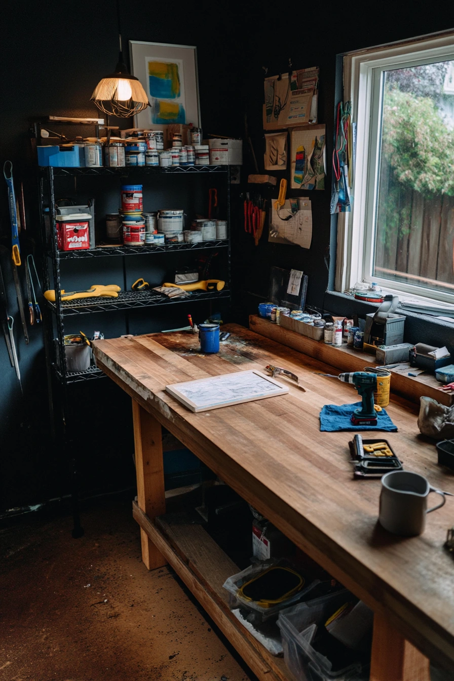 Weekend DIY Black Garage Workshop