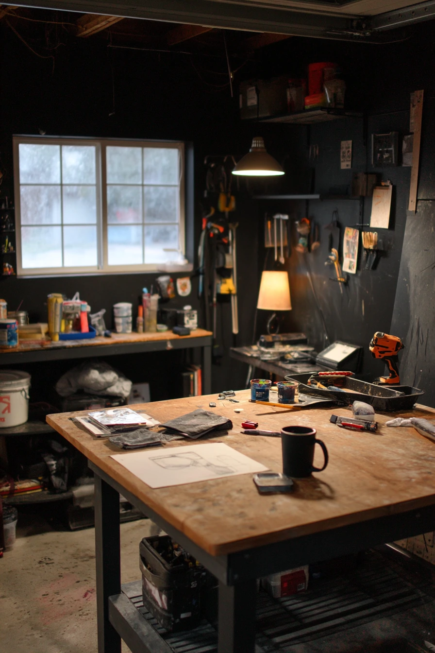 Weekend DIY Black Garage Workshop