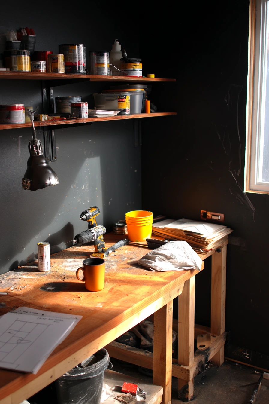 Weekend DIY Black Garage Workshop