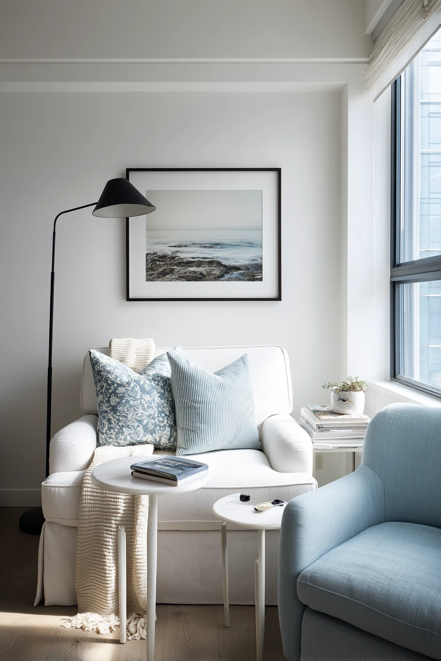 Small Apartment Blue-and-White Layout