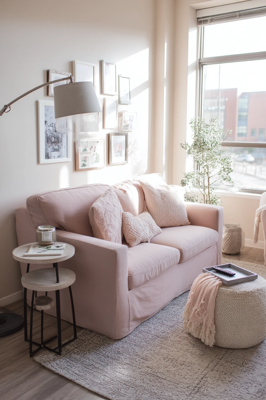Rental-Friendly Blush Layering