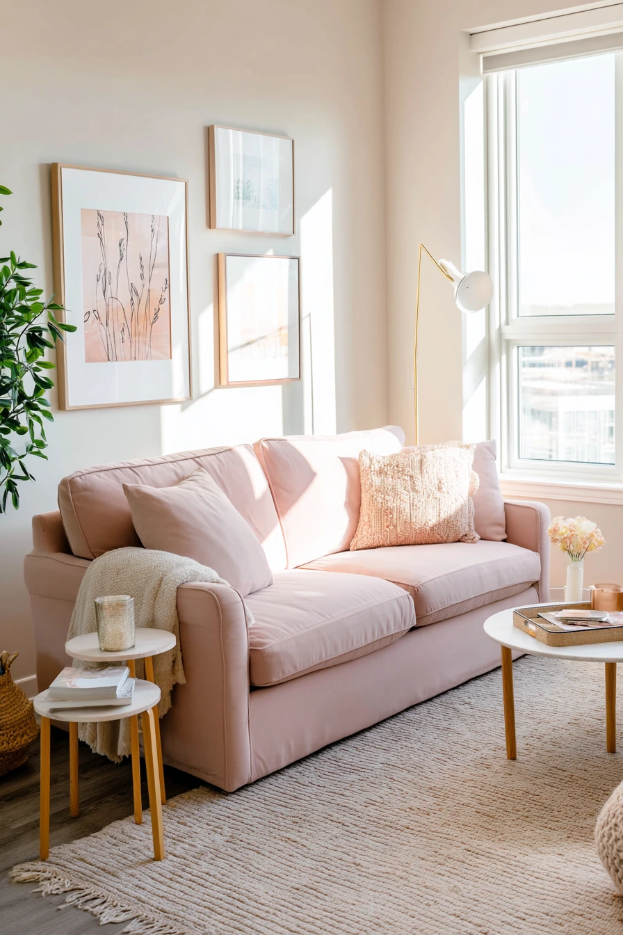 Rental-Friendly Blush Layering