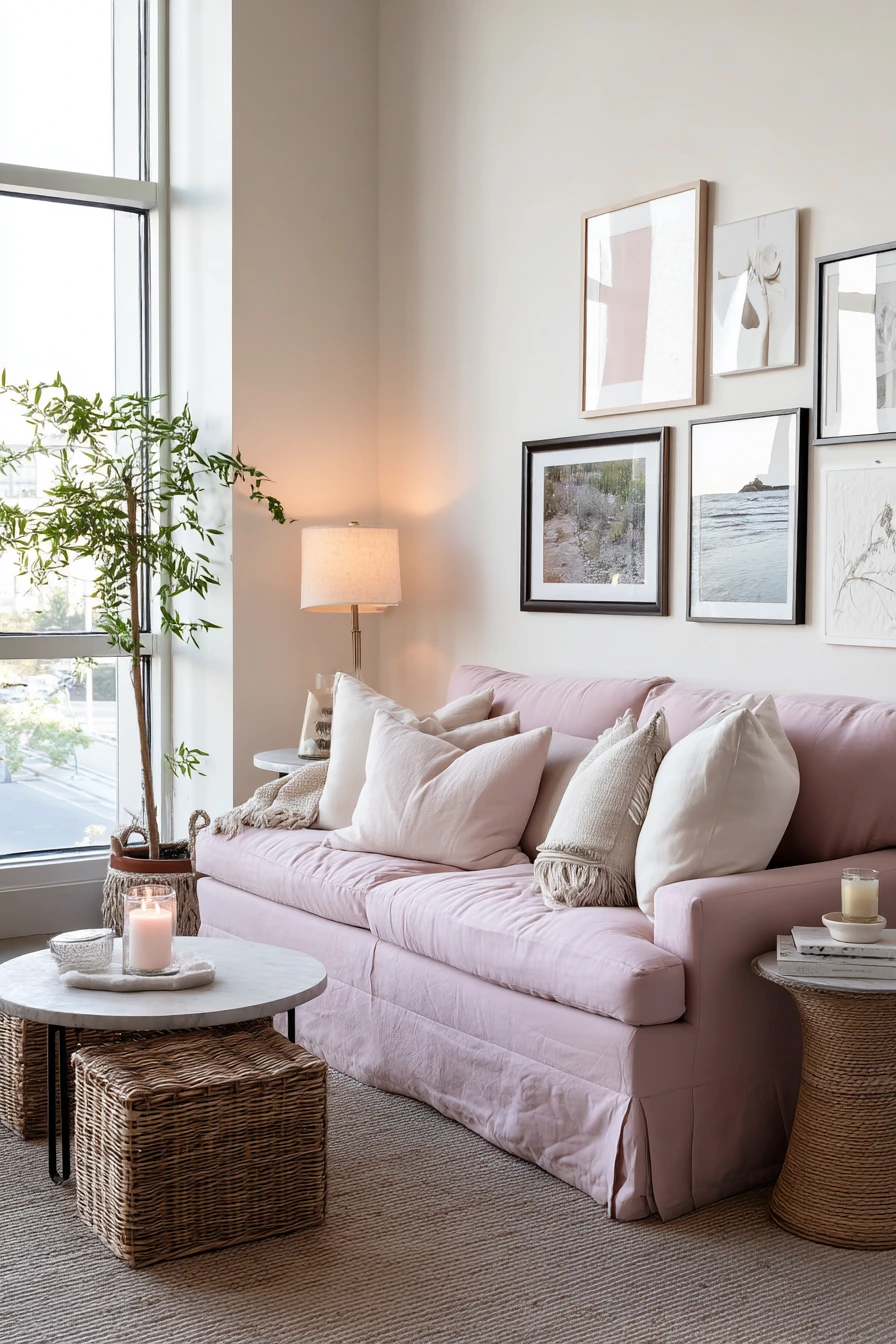 Rental-Friendly Blush Layering