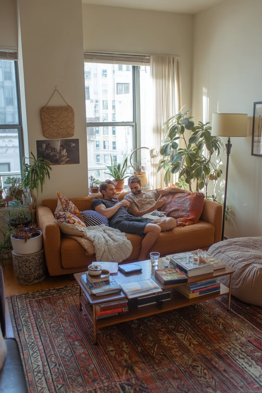 Sunlit Rental Lounge With Collected Color
