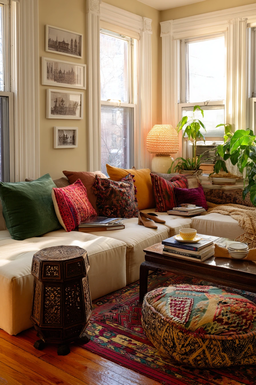 Colorful Boho Reading Room for Two