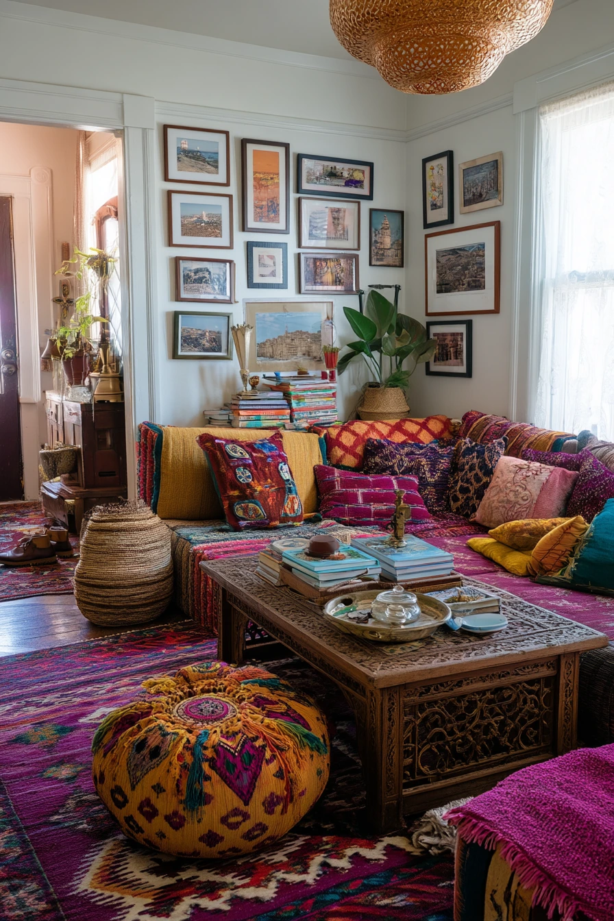 Colorful Boho Reading Room for Two