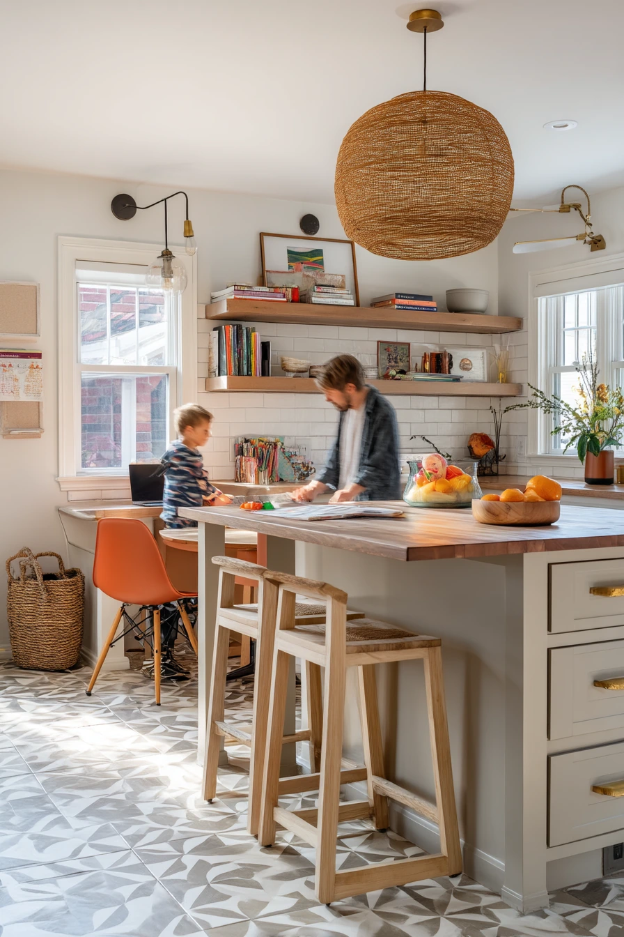 Family Kitchen with Artful, Durable Layers