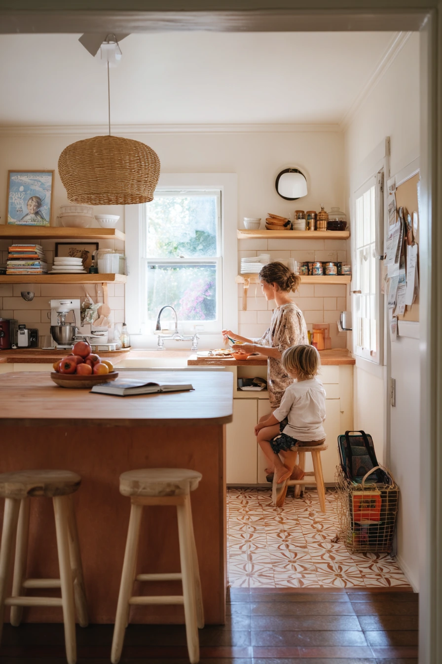 Family Kitchen with Artful, Durable Layers