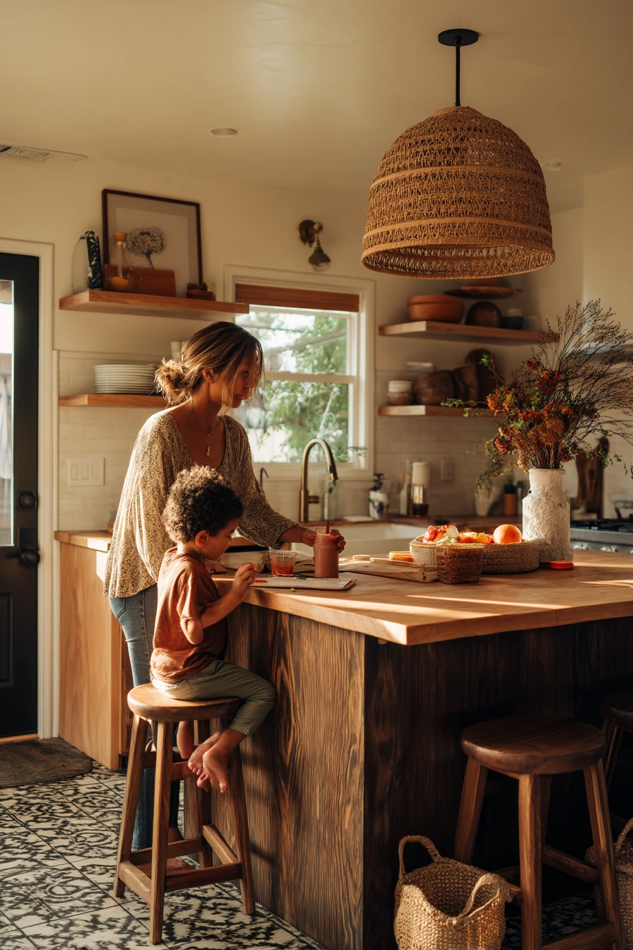 Family Kitchen with Artful, Durable Layers