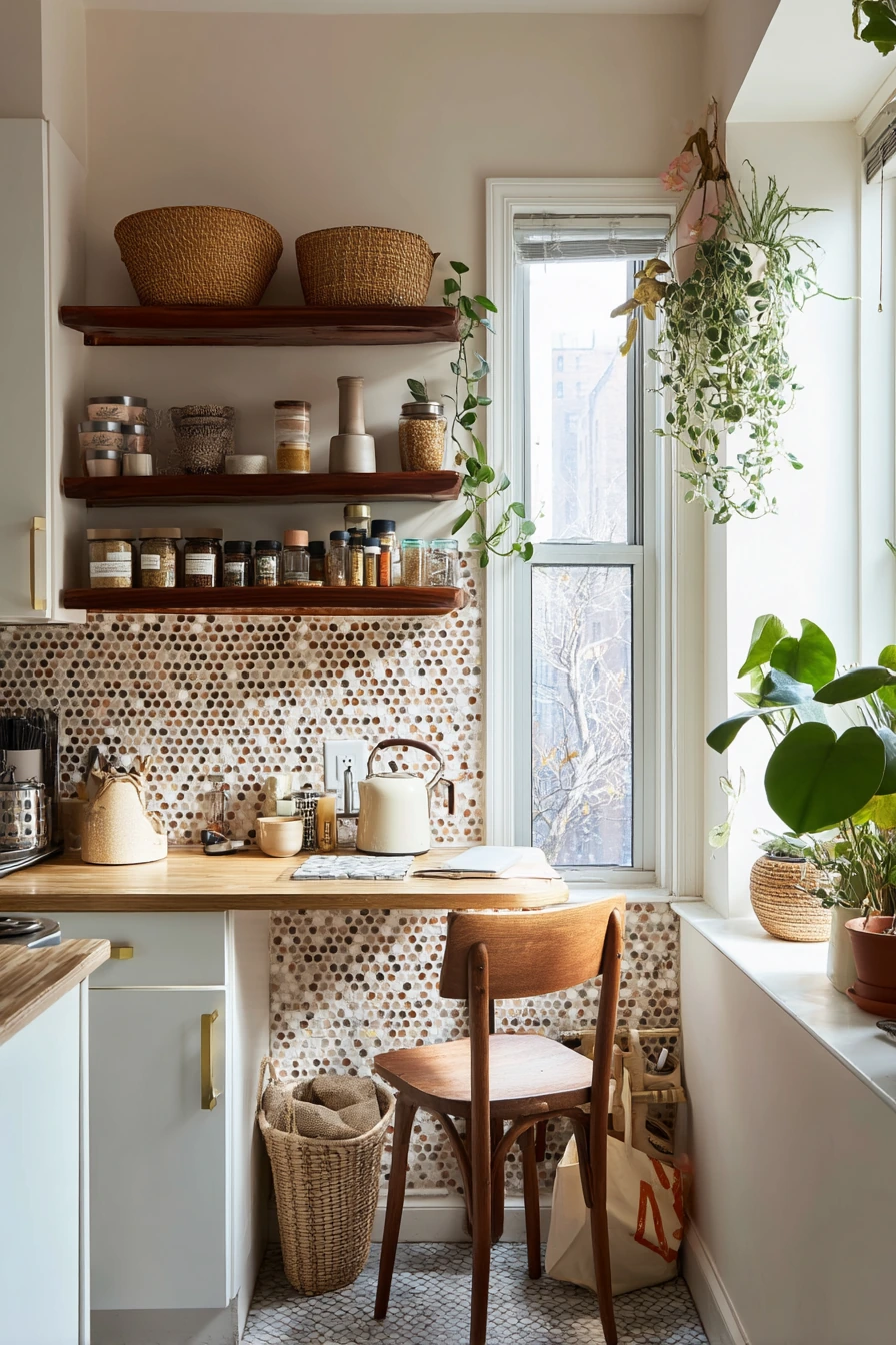 Small-Space Boho Kitchen for a Renter