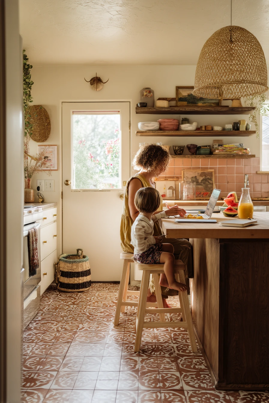 Family Kitchen with Artful, Durable Layers