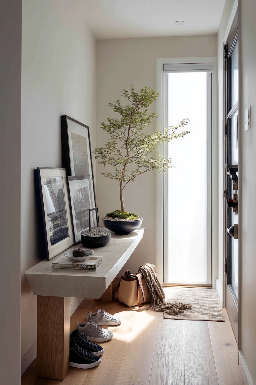 Entryway Console Bonsai for a Welcoming First Impression