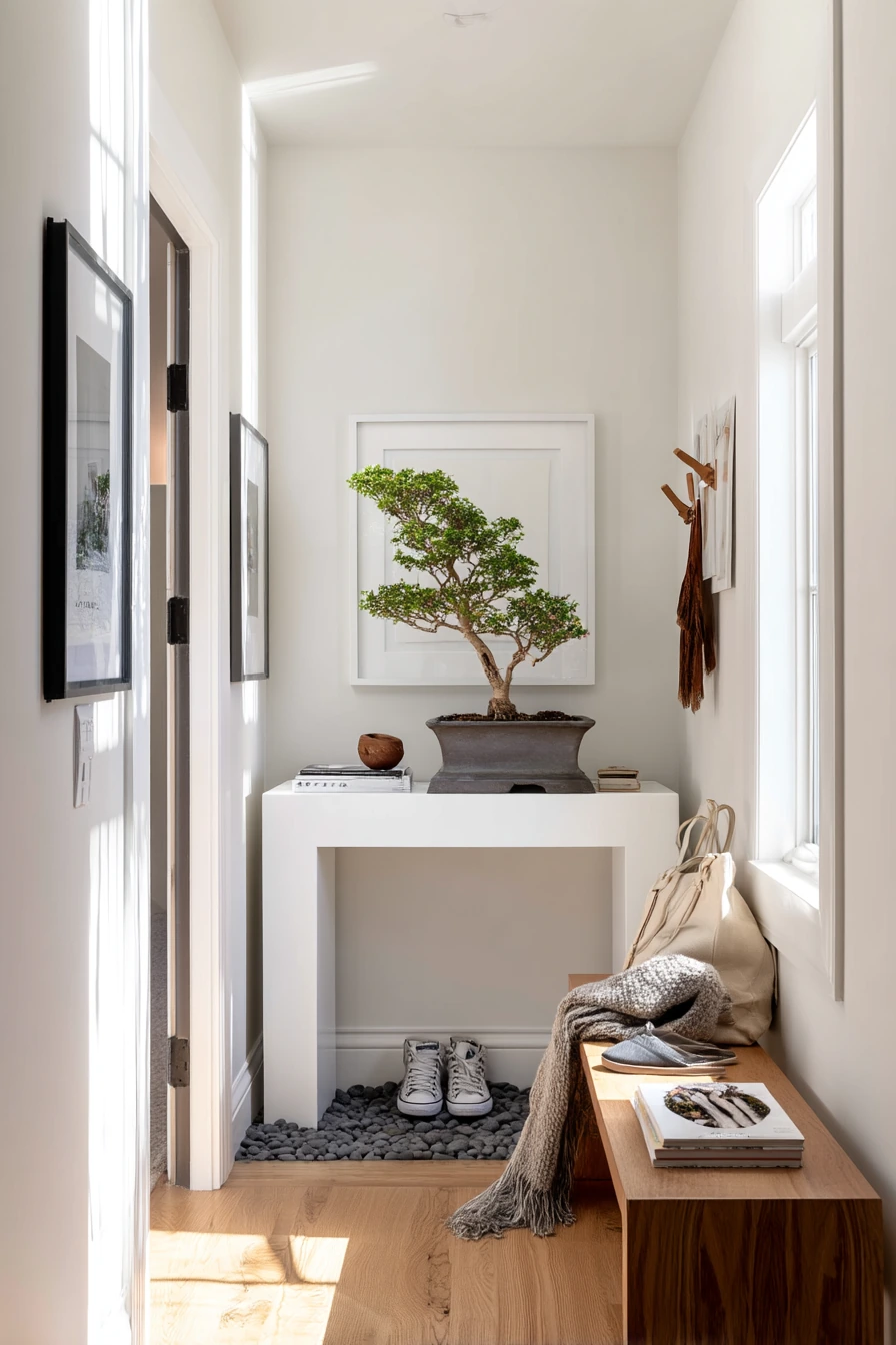 Entryway Console Bonsai for a Welcoming First Impression