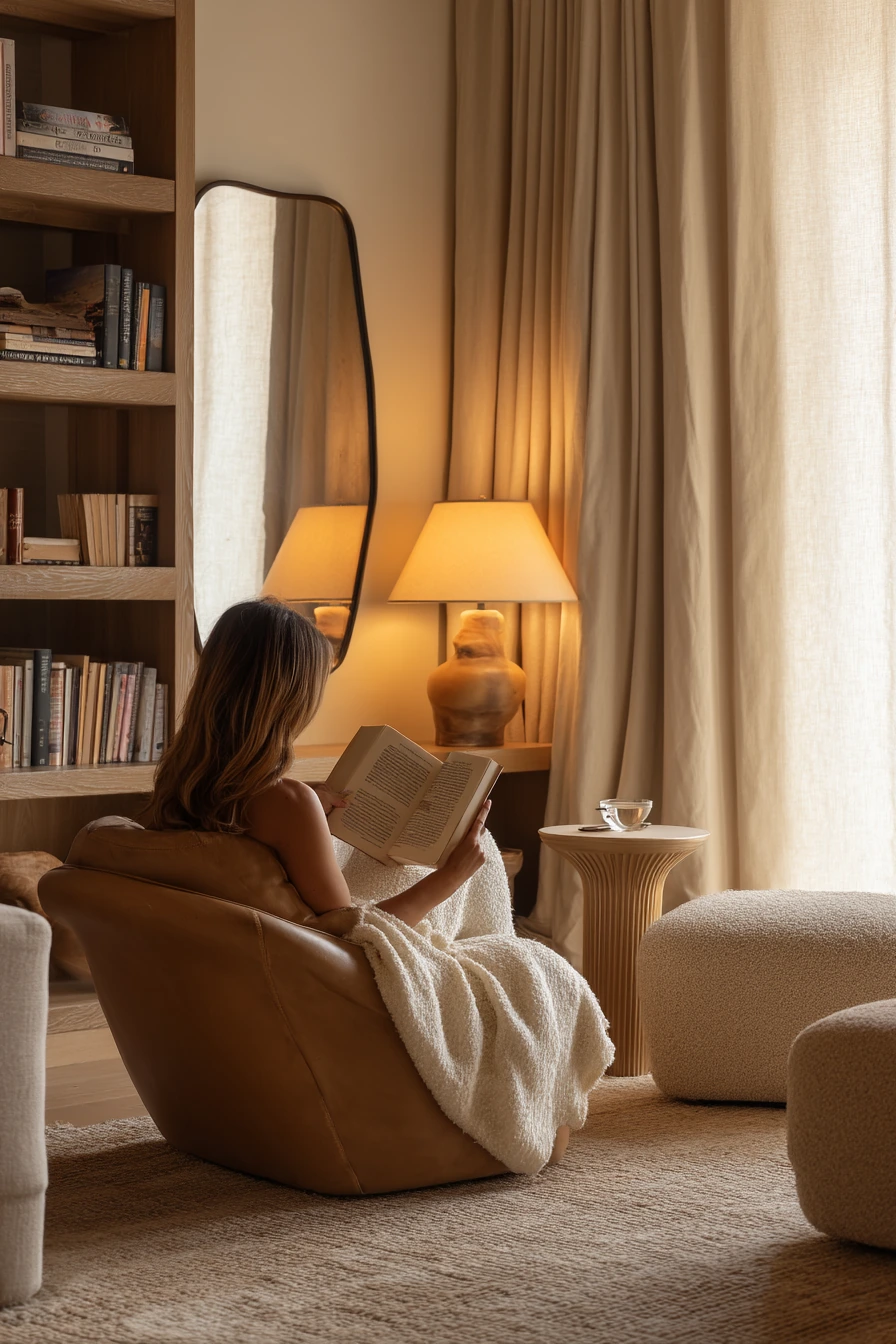 Warm Evening Glow with Practical Lamps