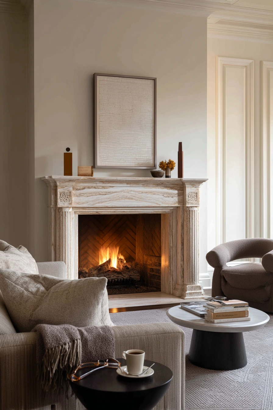 Quiet Luxury Fireplace Lounge
