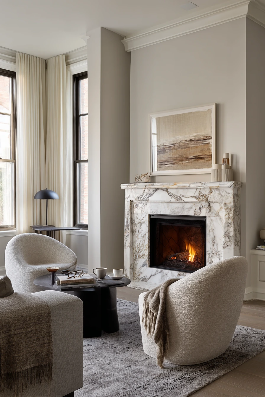 Quiet Luxury Fireplace Lounge