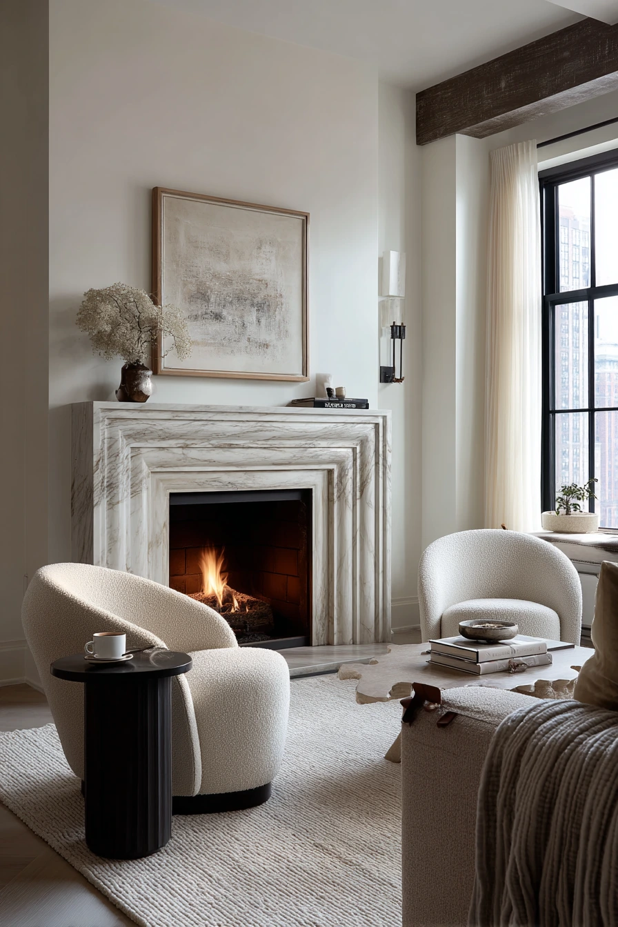 Quiet Luxury Fireplace Lounge