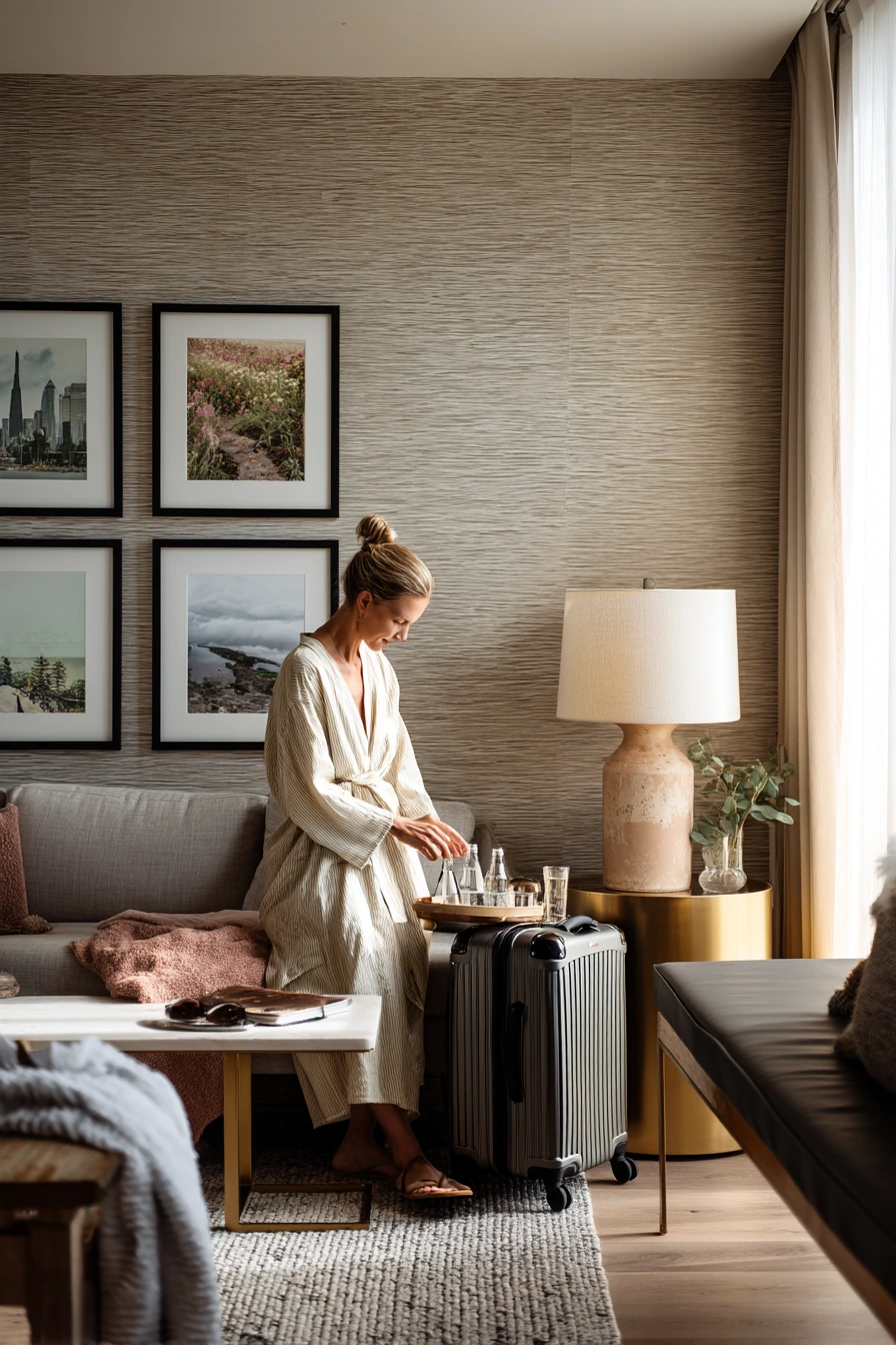 Brass, Linen, and Soft Hospitality Details