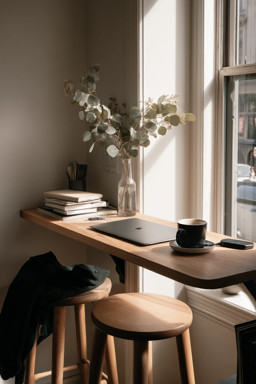 Tiny Studio Breakfast Bar Solution