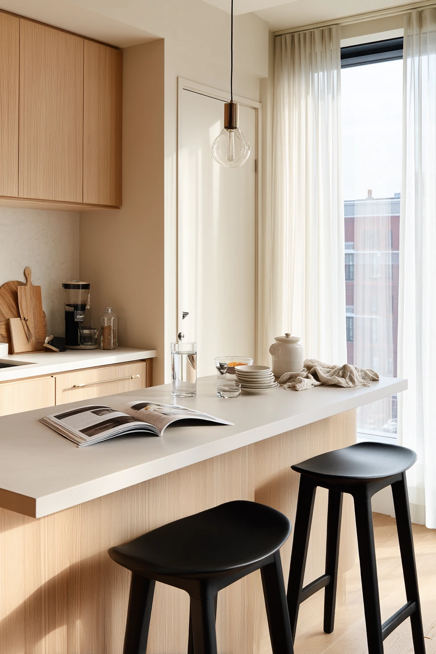 Minimal Modern Breakfast Bar at Home