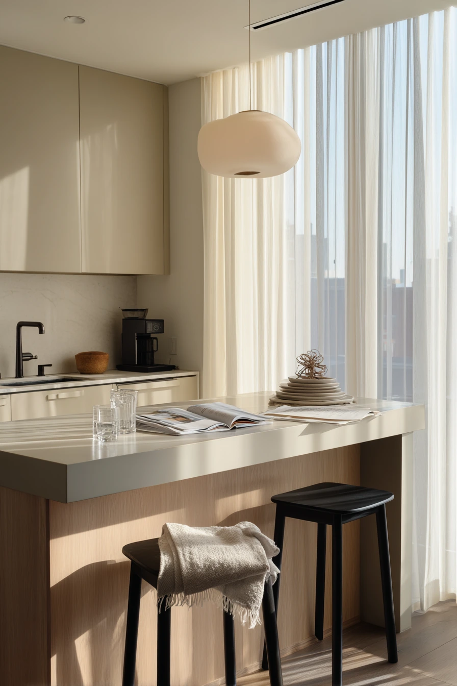 Minimal Modern Breakfast Bar at Home