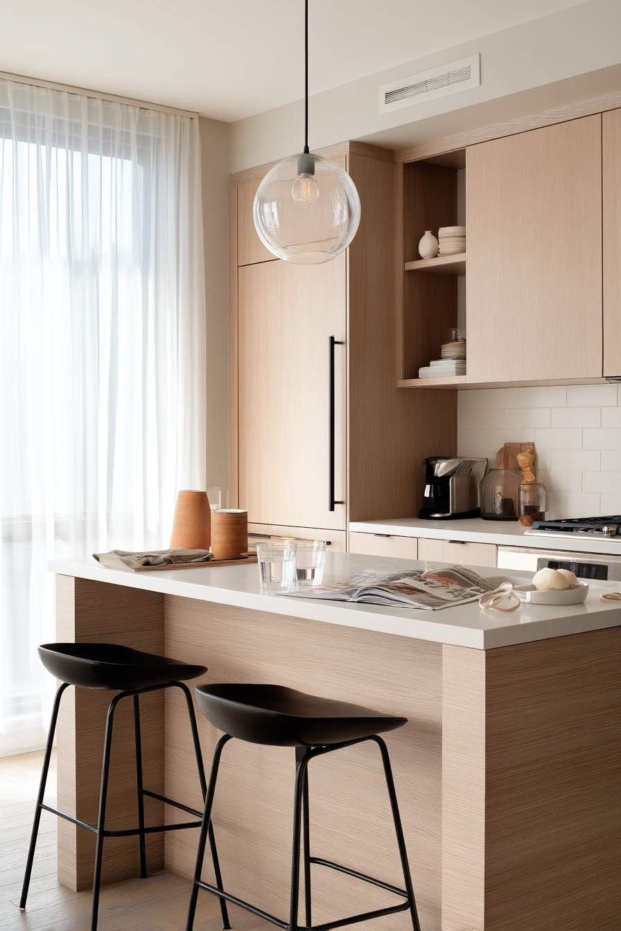 Minimal Modern Breakfast Bar at Home