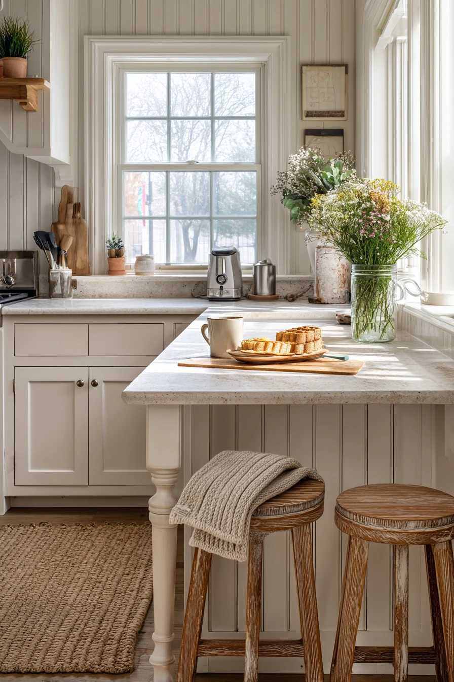 Cozy Farmhouse Breakfast Bar Corner