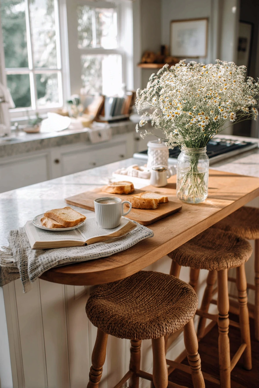 Cozy Farmhouse Breakfast Bar Corner
