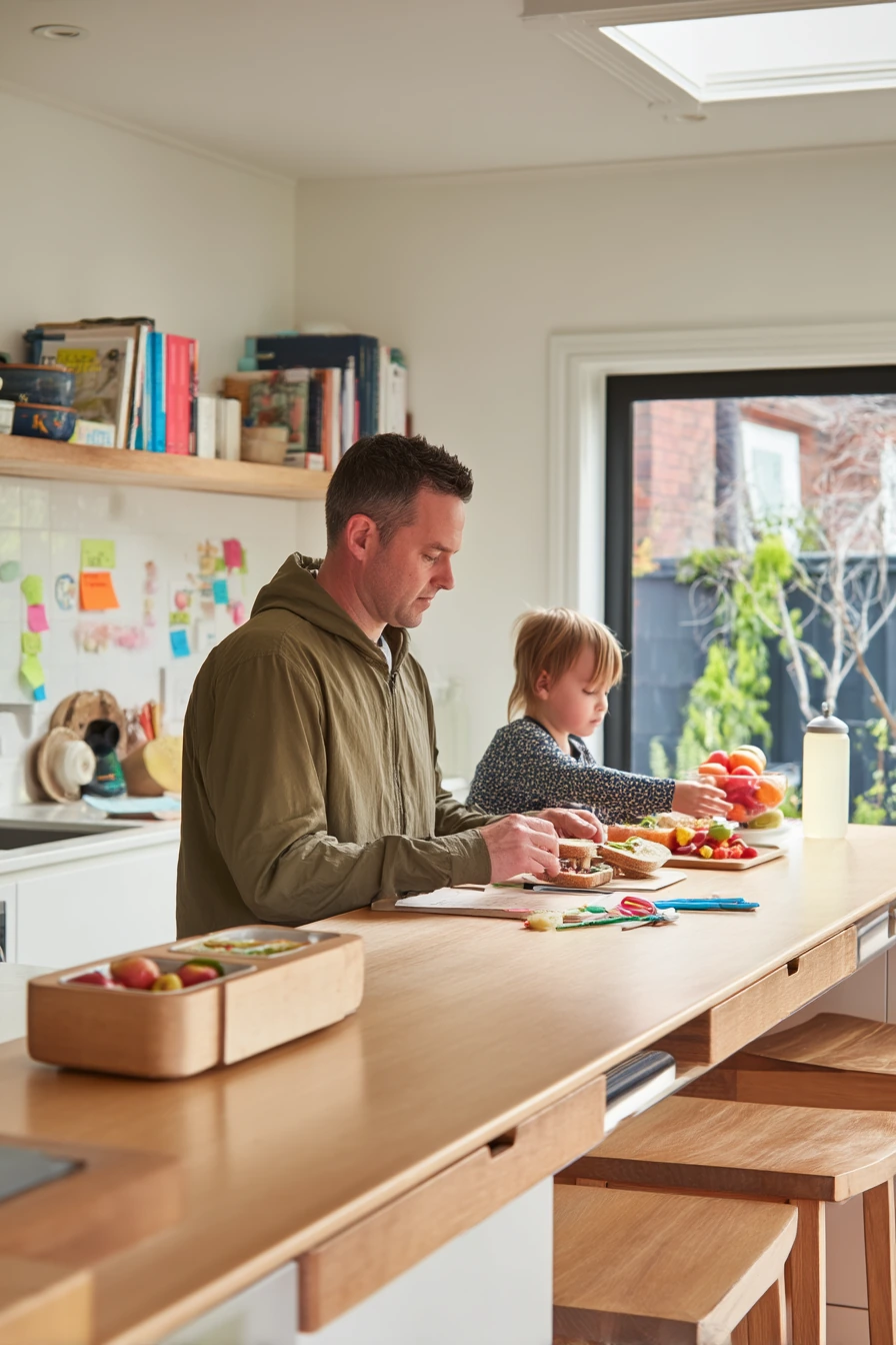 Breakfast Bar With Built-In Storage