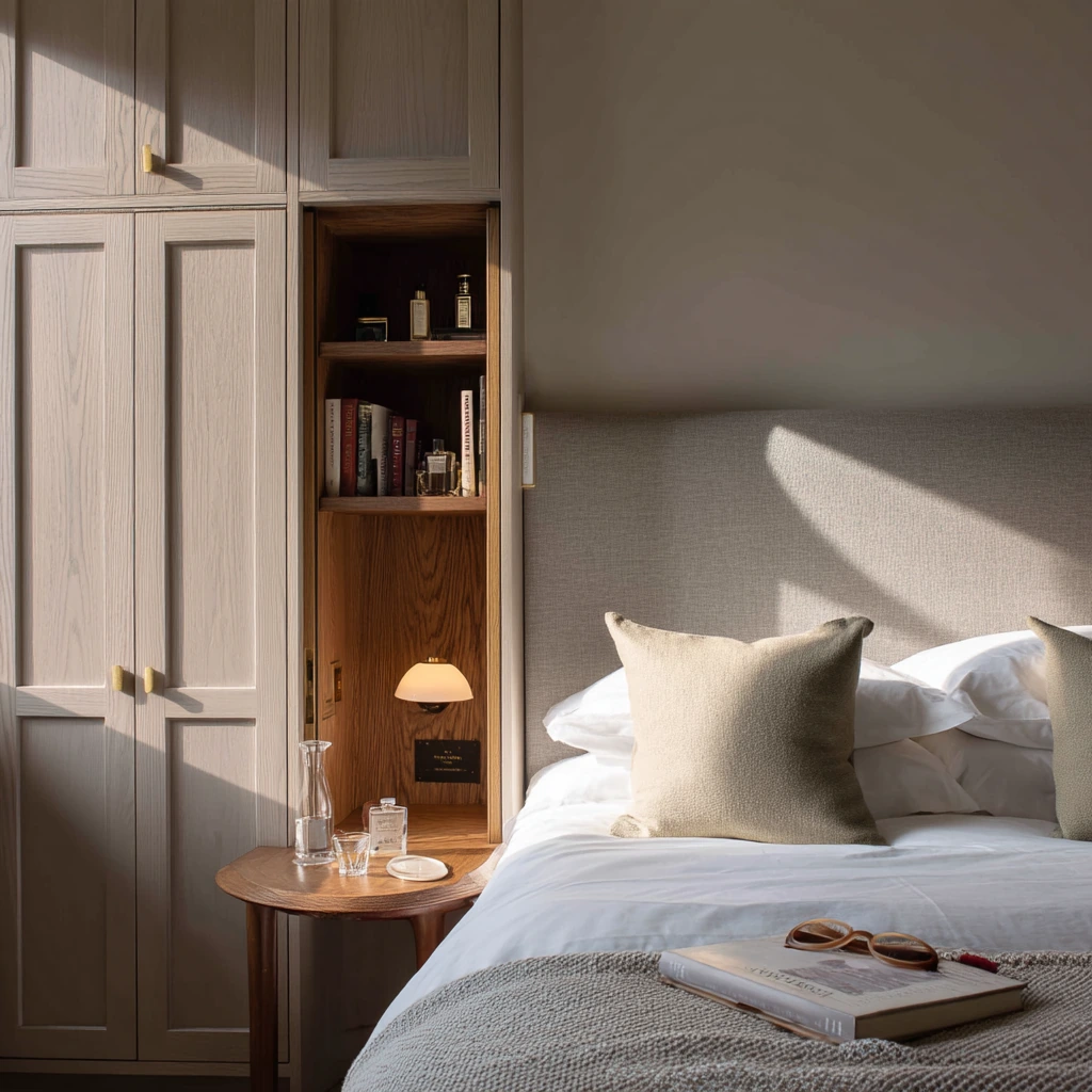 Couple’s Wardrobe Wall with Vanity Niche