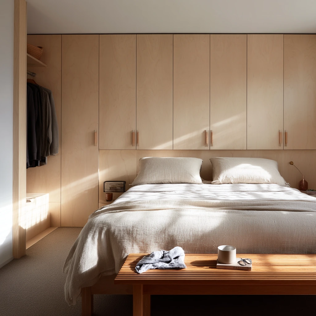 Minimal Wardrobe Wall in a Calm Master